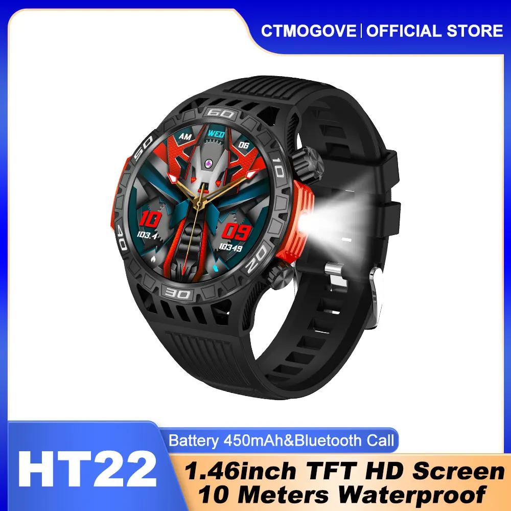 HT22 Ʈ ġ  LED , IP68 뷮 ͸, 100 +  GPS ƮϽ Ʈ, 1.46 ġ ȭ,  ȭ